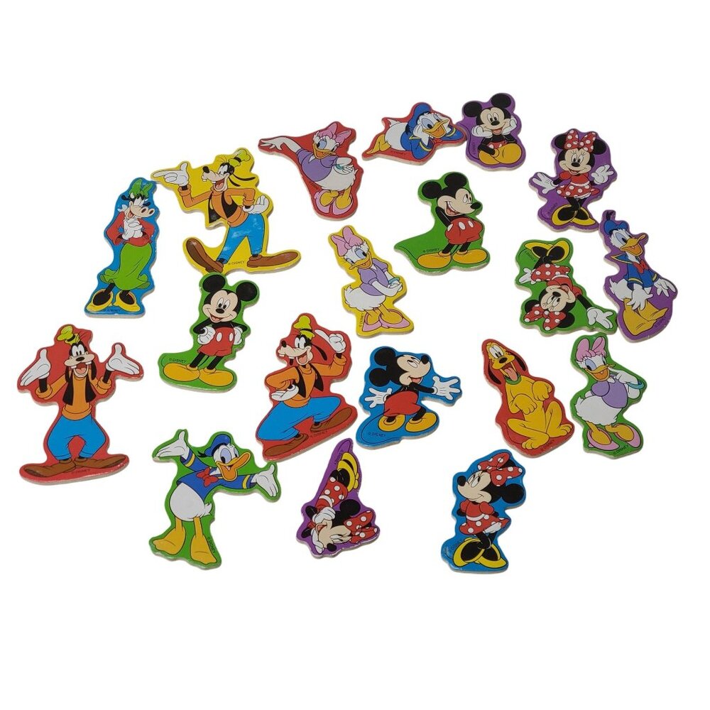 Melissa & Doug Disney Mickey Mouse 20 Wooden Character Magnets Loose
